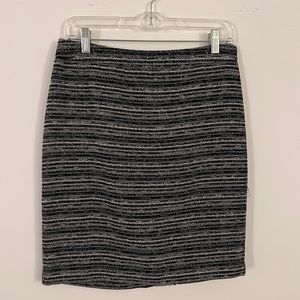 Loft petite tweed work grey navy skirt